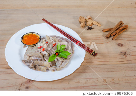 Pork stomach sliced with sauce 29976366