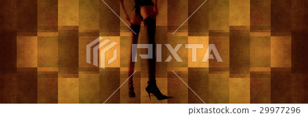 Legs and brown background material 29977296