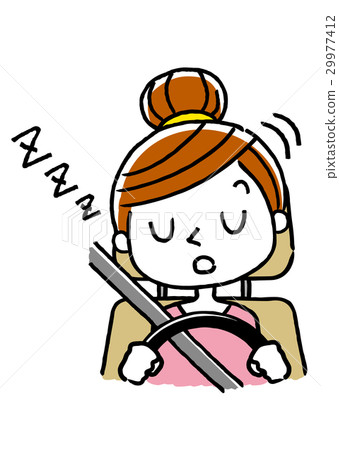 Driving woman: Drowsy driving 29977412
