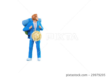 Close up of Miniature backpacker 29979205