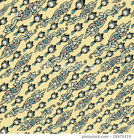 Seamless pattern, floral design, vector 29979319