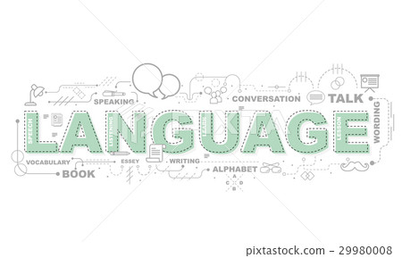 Design Concept Of Word LANGUAGE Website Banner.-插圖素材 [29980008] - PIXTA圖庫