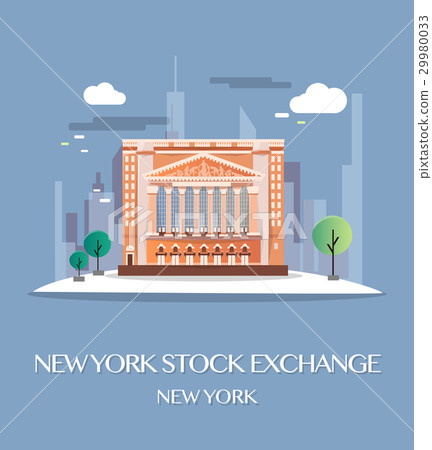 New York Stock Exchange.Vector Illustration. New York Stock Exchange.Vector Illustration. 29980033