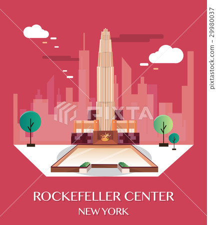 Rockefeller Center New York.Vector Illustration. 29980037