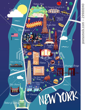 Nordstrom NYC Opening Night Map Illustration - WNW