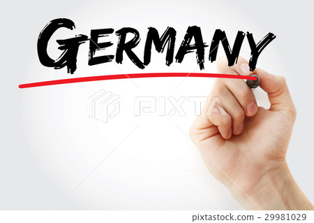 Hand writing Germany with marker Hand writing Germany with marker 29981029