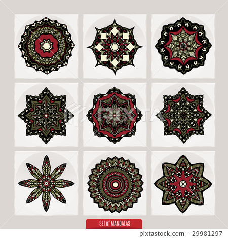 Set Of Mandalas. Vector Ethnic Oriental Circle 29981297