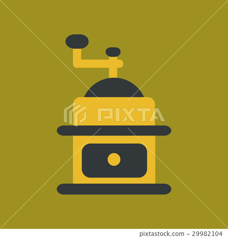 flat icon on background coffee mill grinder flat icon on background coffee mill grinder 29982104