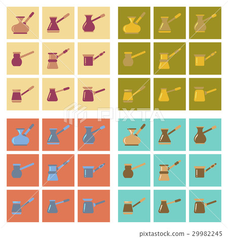assembly flat icons coffee arabic Turk 29982245