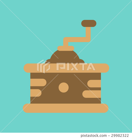 flat icon on background coffee mill grinder - Stock Illustration ...