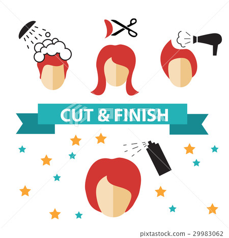 Vector Set  Hair Salon Labels and Icons 29983062