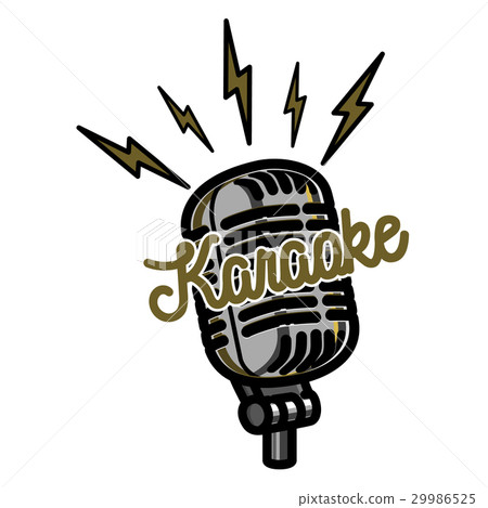 Color vintage karaoke emblem Color vintage karaoke emblem 29986525