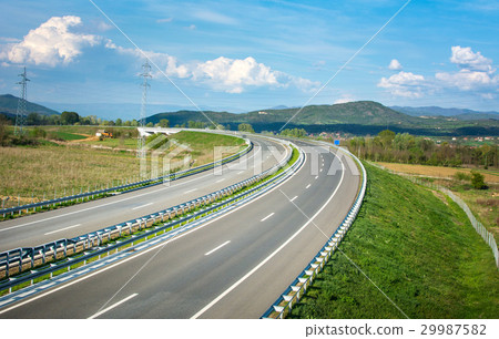 Empty highway track in south Serbia Empty highway track in south Serbia 29987582