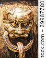 Head of dragon handle in ancient chinese palace 29987780