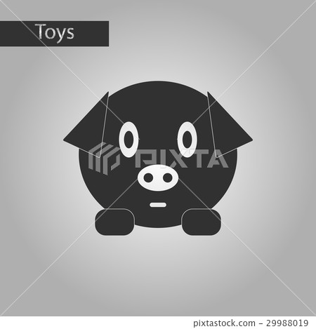 black and white style toy pig 29988019