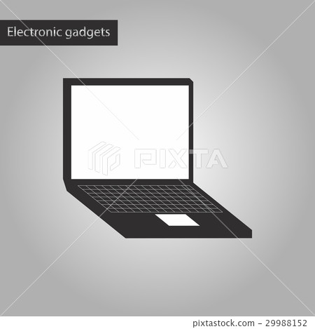 black and white style icon a laptop black and white style icon a laptop 29988152