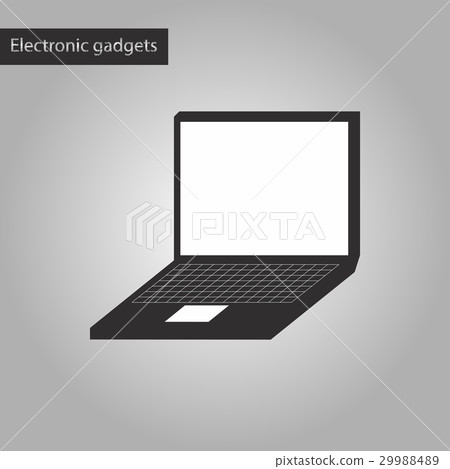black and white style icon a laptop black and white style icon a laptop 29988489
