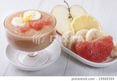 Smoothies with grapefruit, apple, banana 29988564