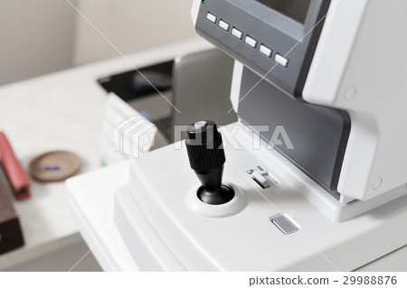 Close up of professional eye testing equipment 29988876