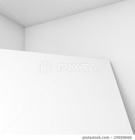 bstract empty interior, corner of white walls 29989666