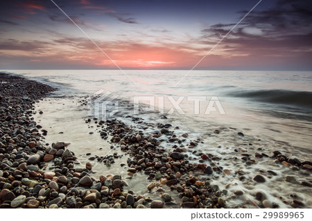 sea pebble beach sunset sea pebble beach sunset 29989965