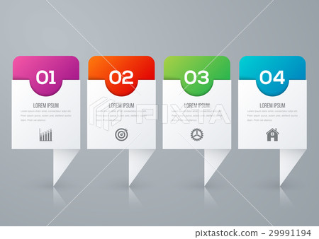 Infographics template four options with square Infographics template four options with square 29991194