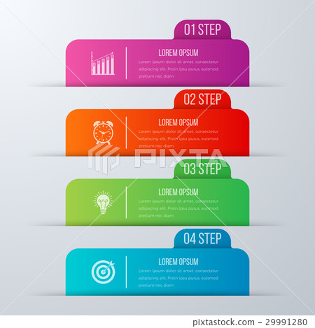 Infographics template four options with square Infographics template four options with square 29991280