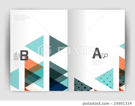 Vector triangle business annual report cover print - Stock Illustration ...