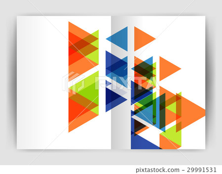 Vector triangle business annual report cover print - Stock Illustration ...