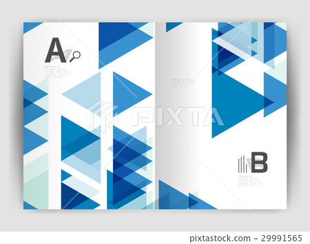 Vector triangle business annual report cover print - Stock Illustration ...