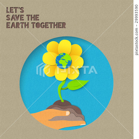 Happy Earth Day paper nature illustration quote 29993590