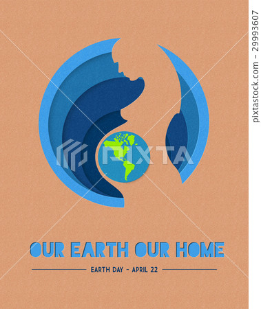 Happy Earth Day paper mother nature illustration Happy Earth Day paper mother nature illustration 29993607