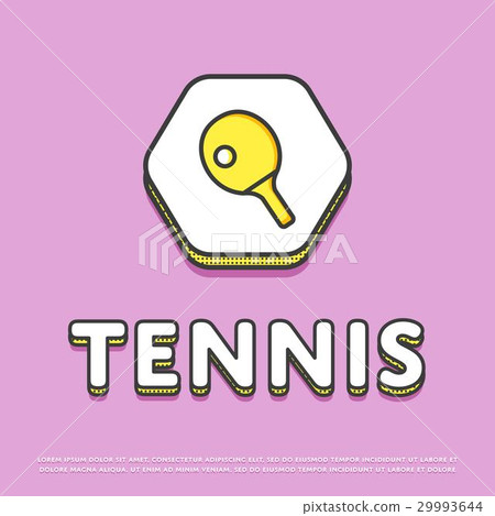 Tennis sport icon with ping pong paddle 29993644