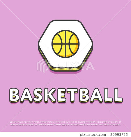Basketball sport colour icon with ball 29993755