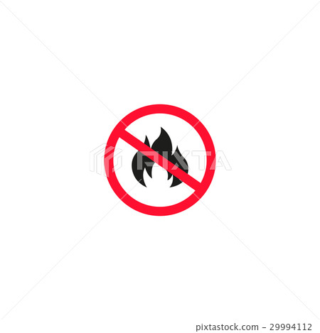 No fire sign isolated on white background 29994112