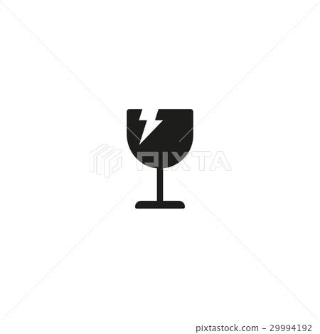 Fragile Handle With Care Symbol On White Stock Illustration