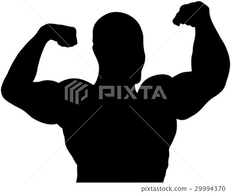 athlete bodybuilder back double biceps  29994370