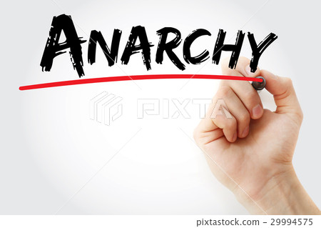 Hand writing Anarchy with marker 29994575