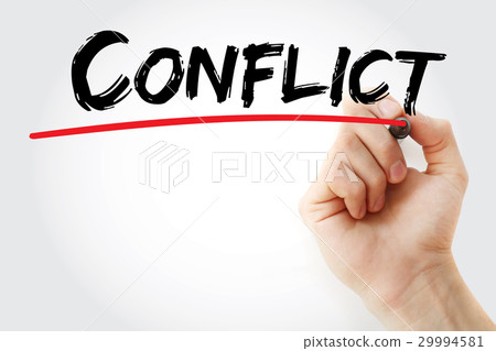 Hand writing Conflict with marker 29994581