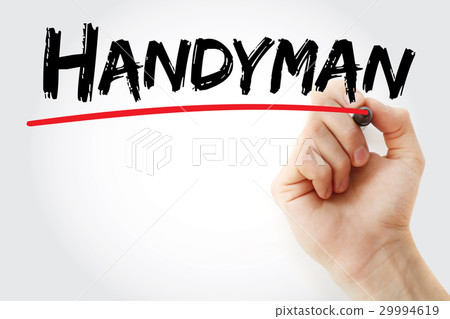Hand writing Handyman with marker Hand writing Handyman with marker 29994619