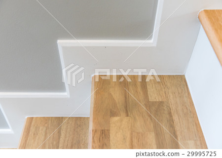 modern stair design with wooden tread  29995725