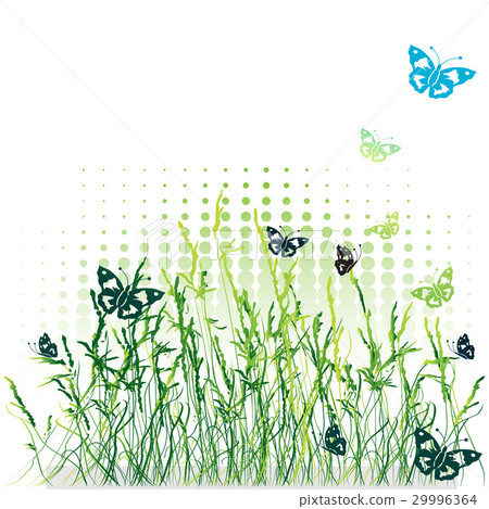Grass silhouette green, summer background Grass silhouette green, summer background 29996364