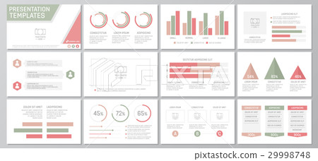 Set of green and red elements for multipurpose Set of green and red elements for multipurpose 29998748