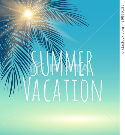Summer Vacation Natural Background Vector - Stock Illustration ...