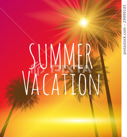 Summer Vacation Natural Background Vector - Stock Illustration ...