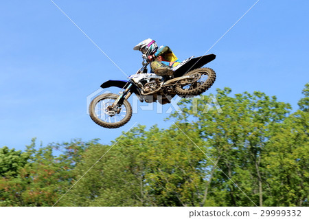 Motorcycle competitive motocross's splendid jump scenes 29999332