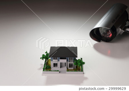 Home security in a security camera Nighttime image 29999629