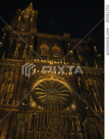 Night view of Strasbourg Cathedral 30002152