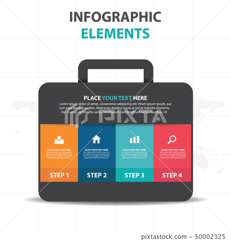 premium vector | business suitcase decrease... colorful suitcase business Infographics elements - Stock Illustration ...