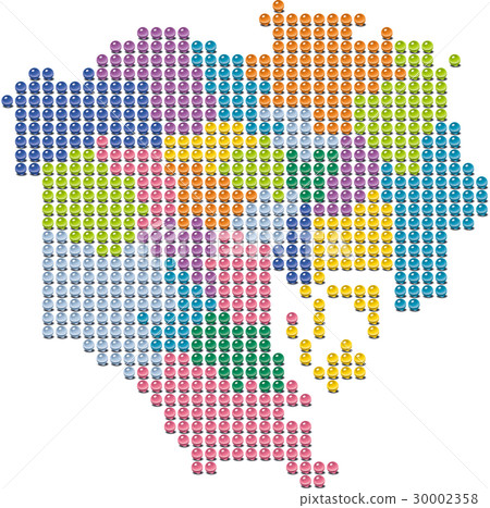 Tokyo 23 ward map marbles 30002358